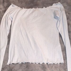 Light blue and white striped shirt